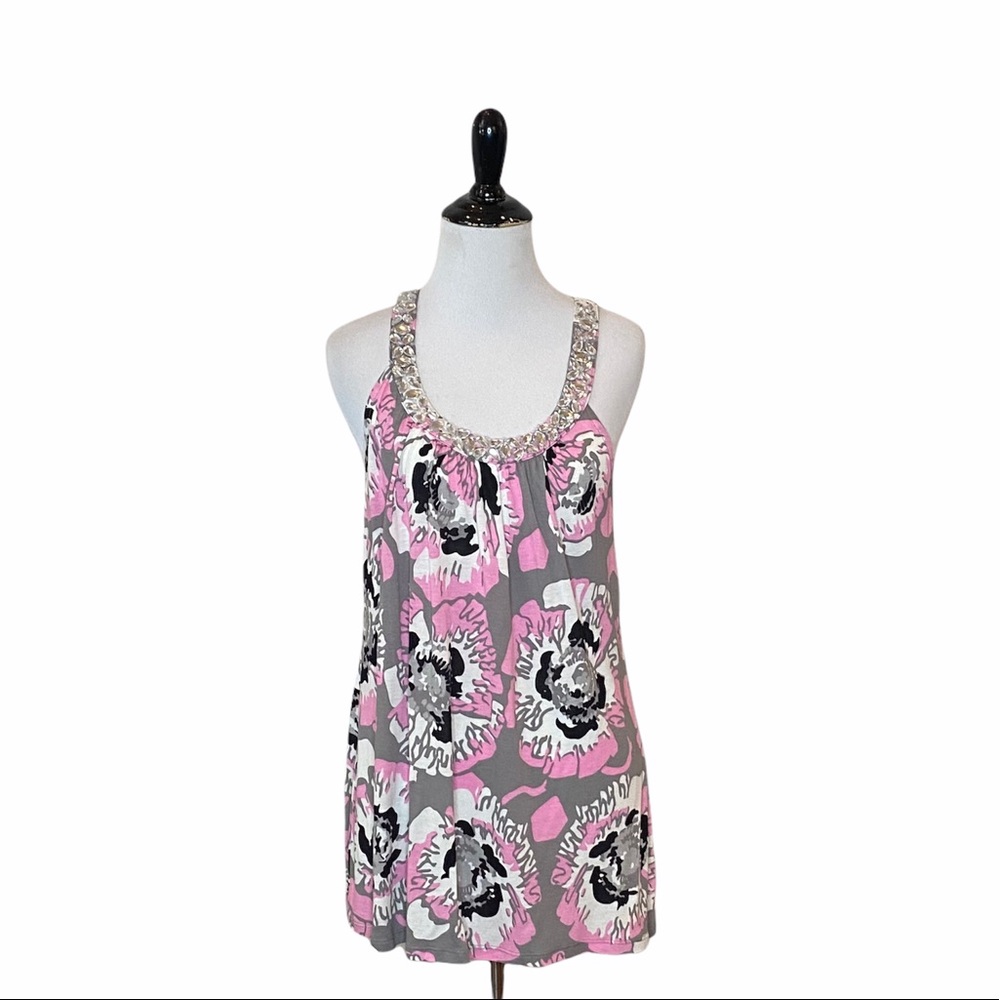 INC International Concepts Floral Embellished Tank